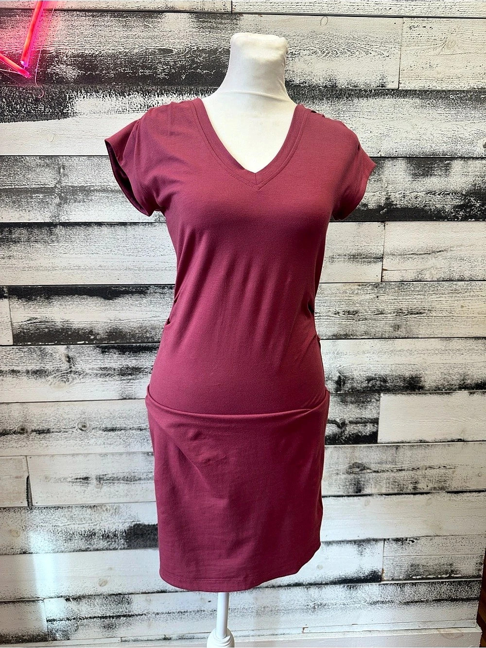 Athleta Effortless Tee Dress Mini Purple XXS